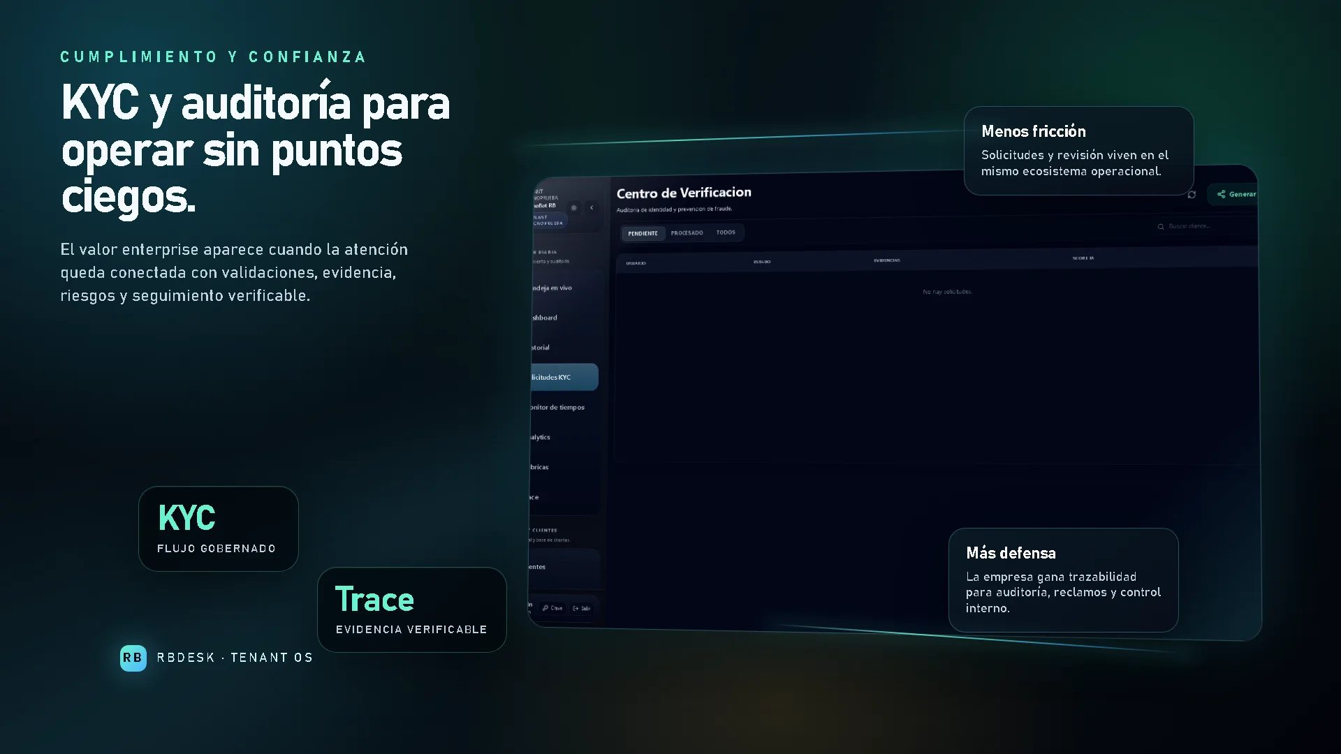 Módulo KYC y cumplimiento RBDesk